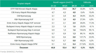 árupiaci alapok vagyon