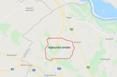 Bezenye - fejlesztési terület térképe