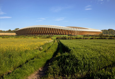 fából készült stadion látványterv