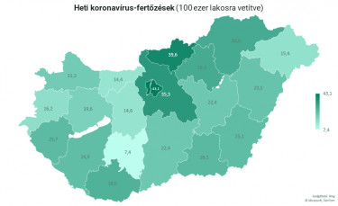 koronavírus magyarországon térkép