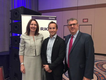 With former RICS President Amanda Clark and RICS CEO Sean Tompkins